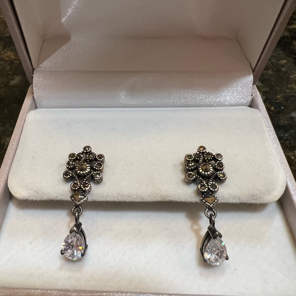 Elegant Silver Drop Earrings